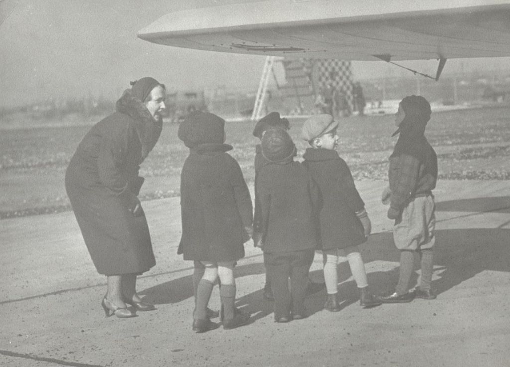 Miniature of Children from Hull-House visit an airport