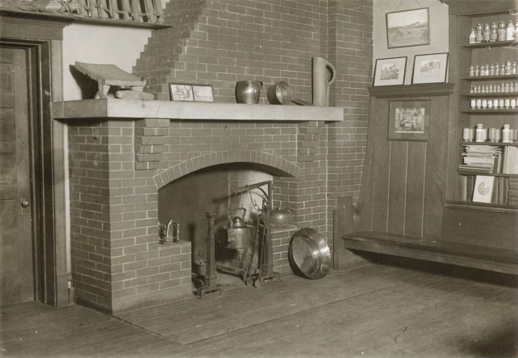 Miniature of Fireplace in instructional kitchen at Hull-House