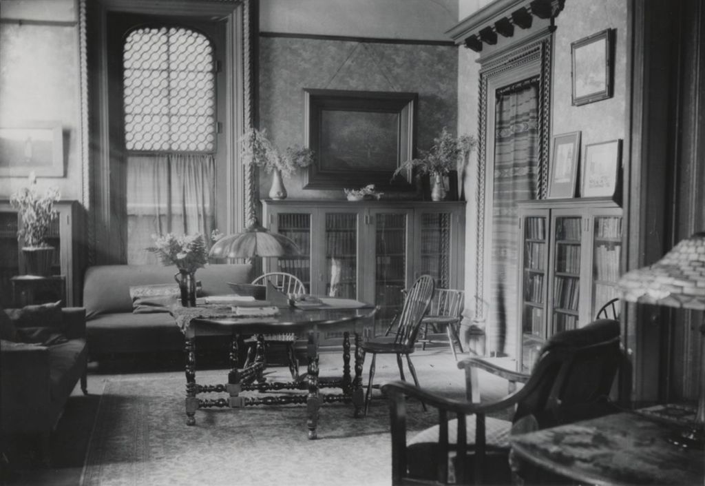 Southwest parlor in Hull Mansion