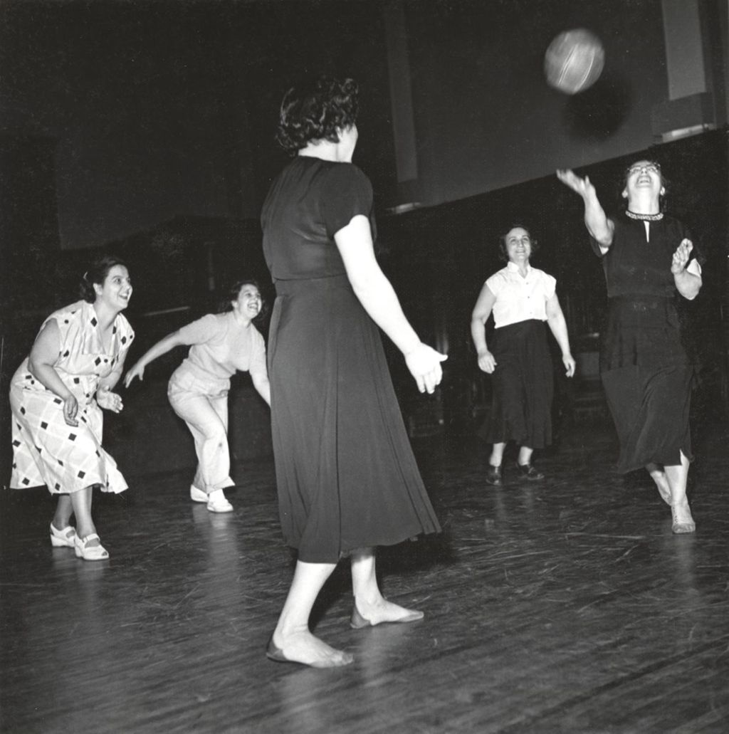 Miniature of Adult women playing volleyball