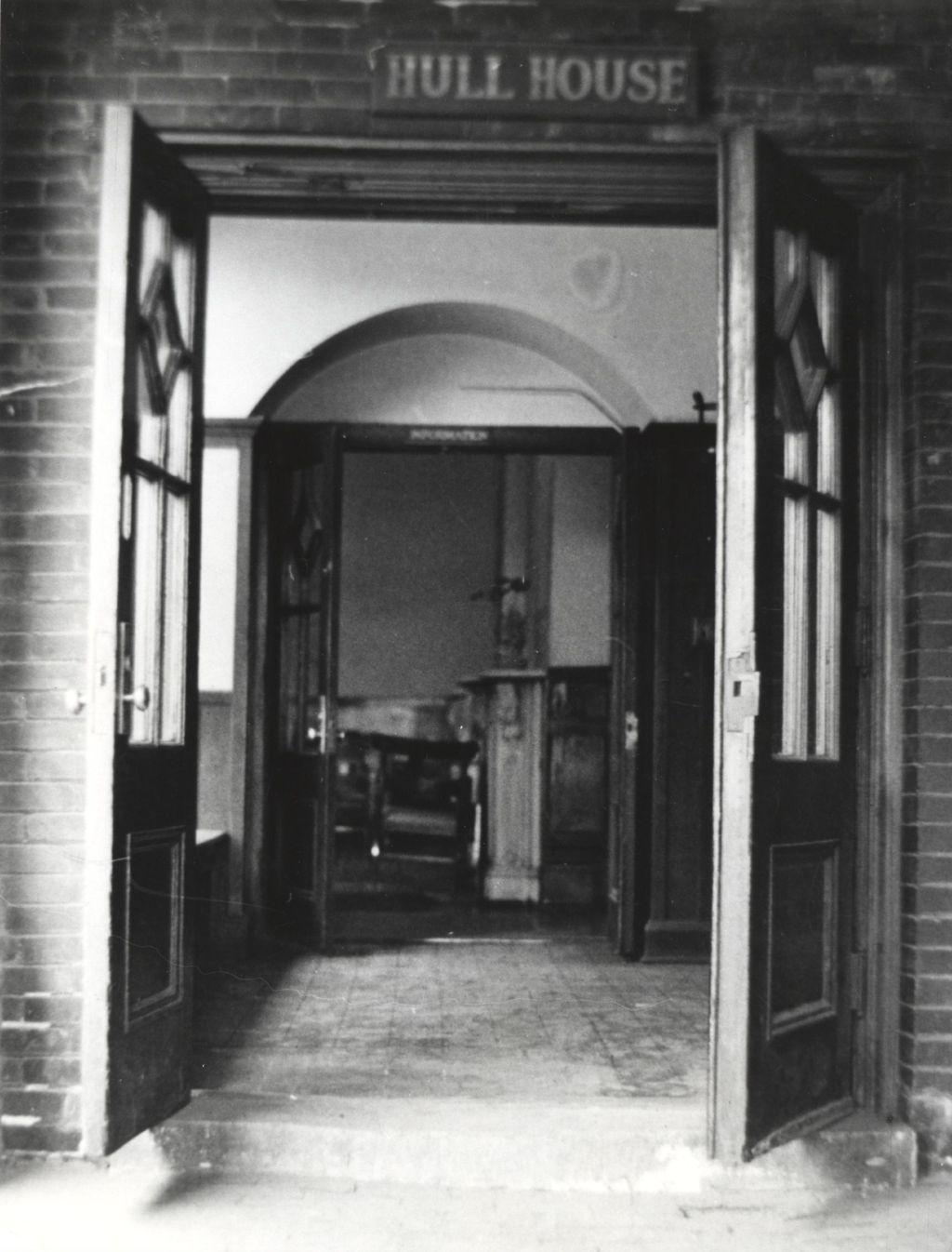 Miniature of Doorway at main entrance of Hull-House with doors open