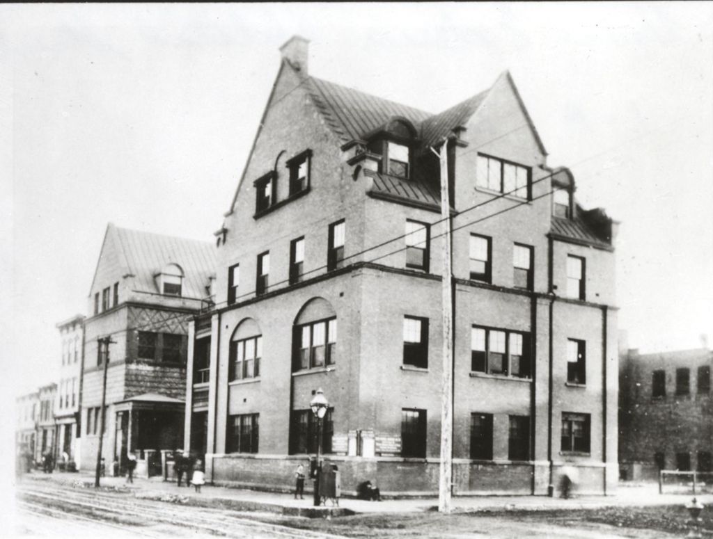 Miniature of Hull-House complex, corner of Polk and Halsted