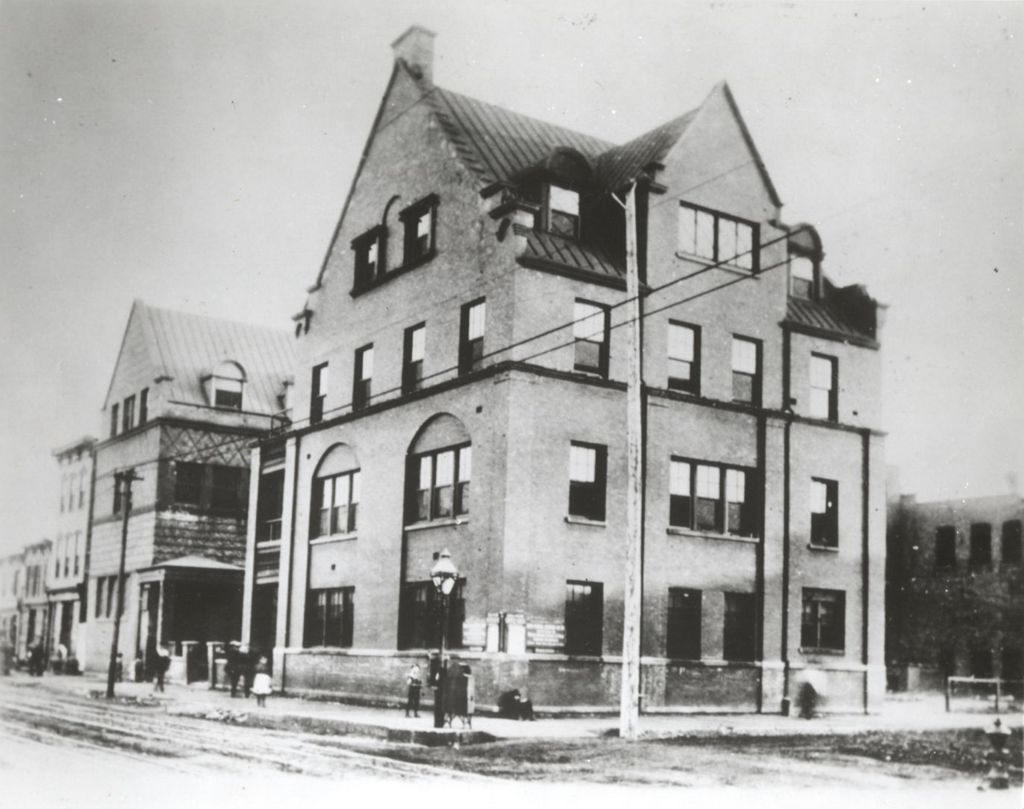 Miniature of Hull-House complex, corner of Polk and Halsted