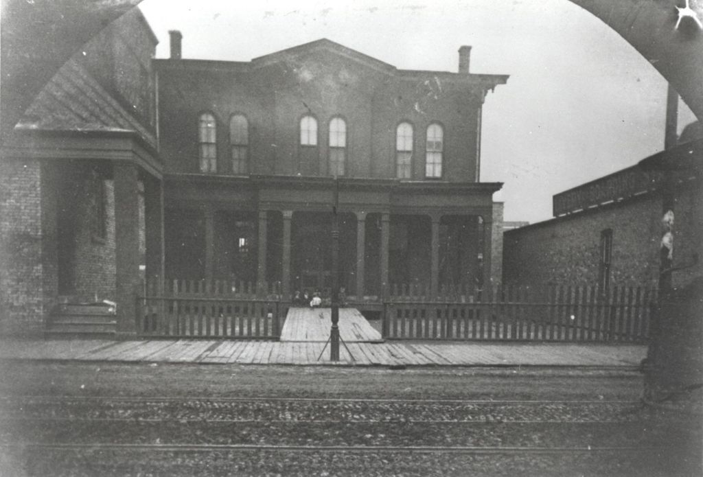 Miniature of Hull Mansion viewed from across Halsted St