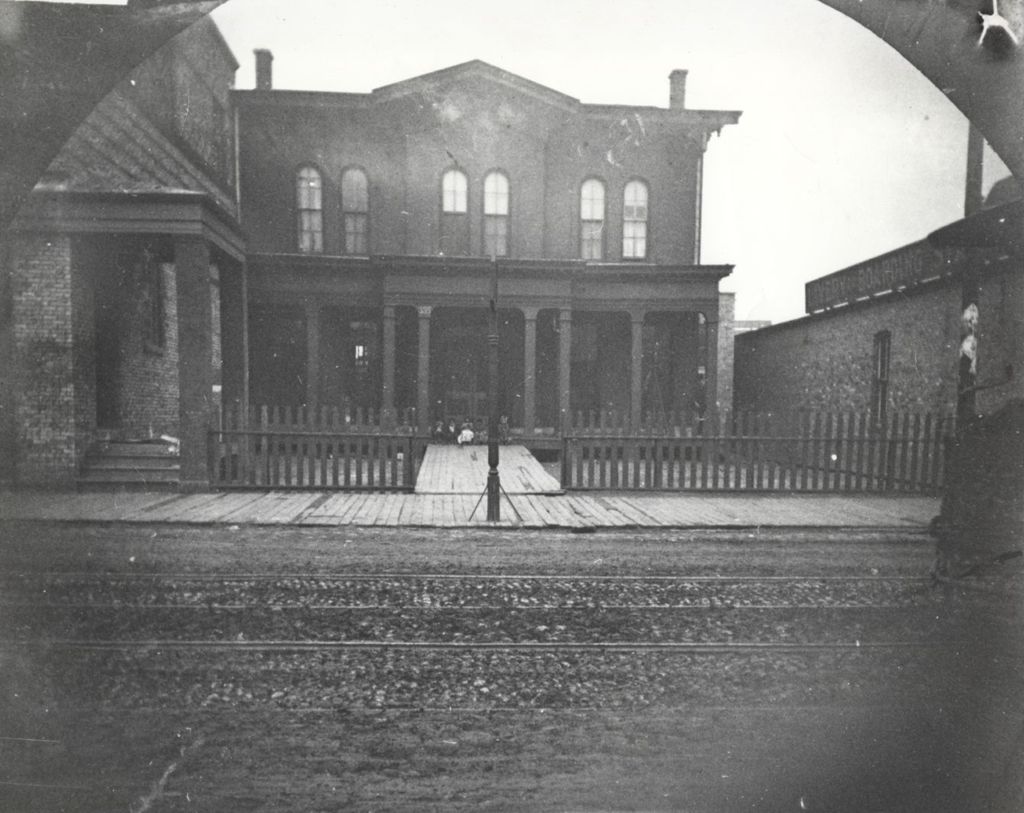 Miniature of Hull Mansion viewed from across Halsted St