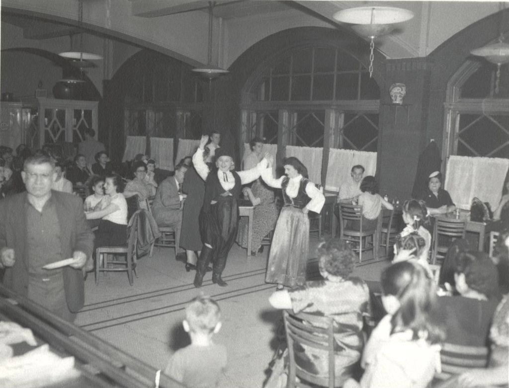 Miniature of Women with Greek Mothers Club dancing at Hull-House coffee shop