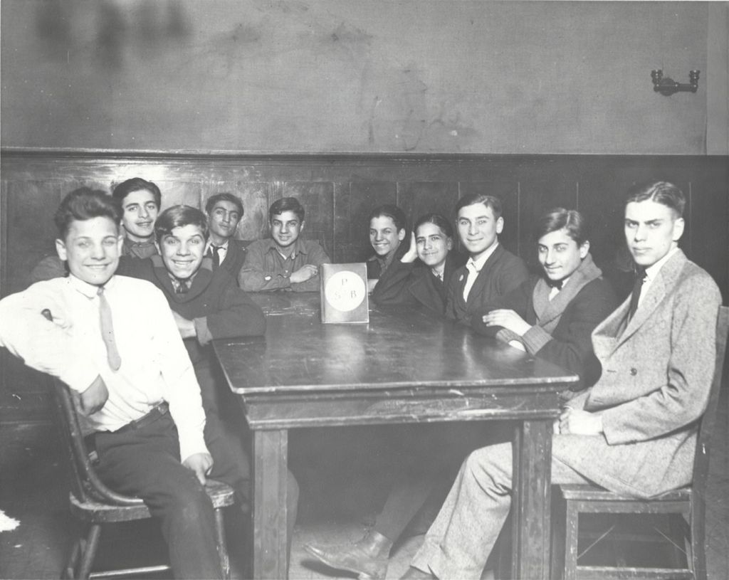 Miniature of Club meeting in a Boys' Club room