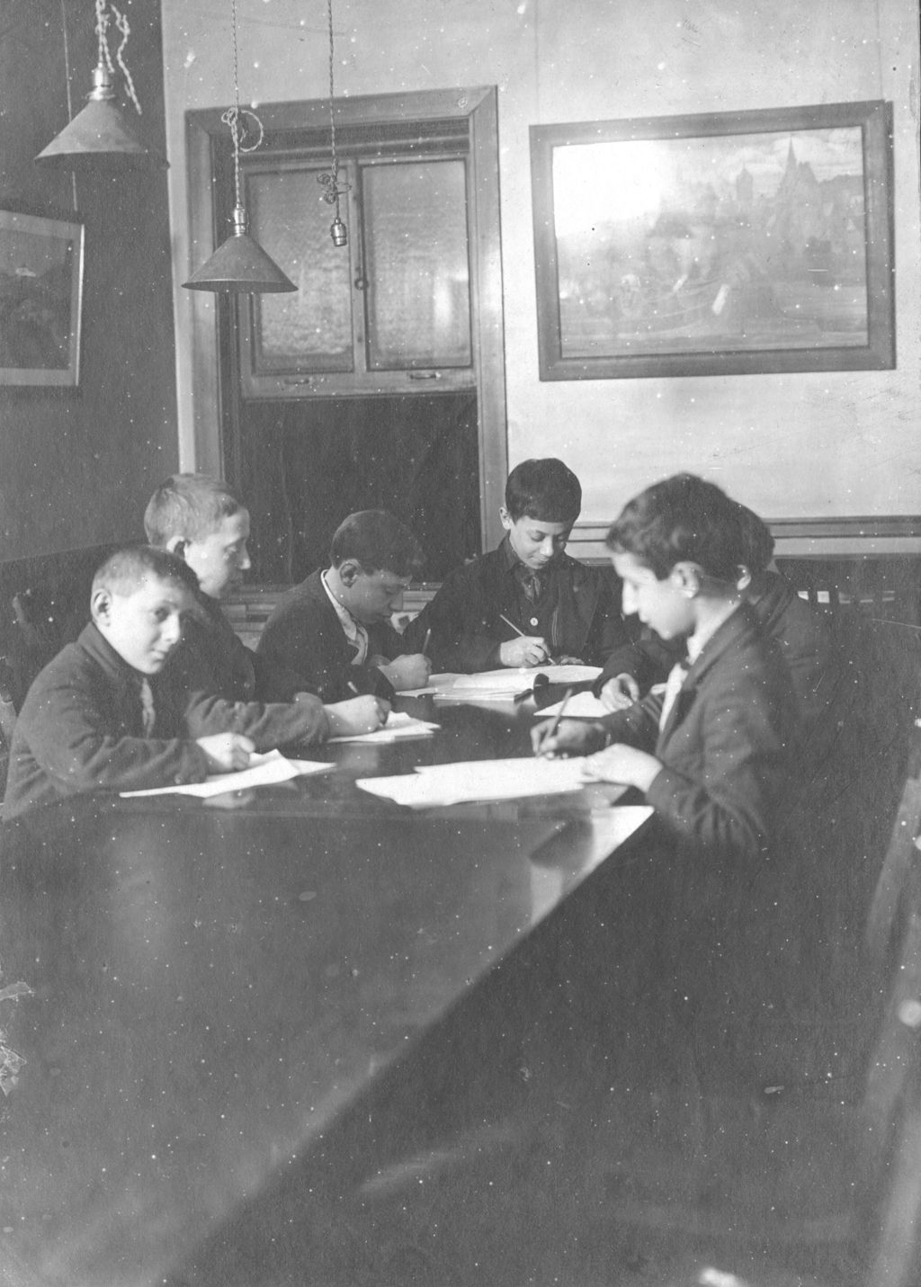 Miniature of Boys doing homework