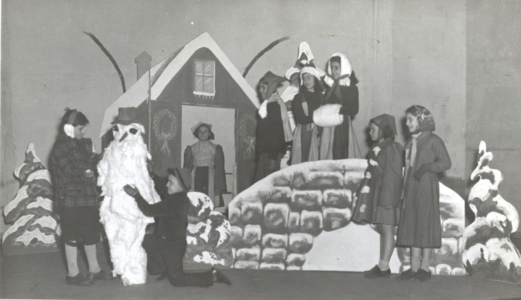 Miniature of Children's theater Christmas production with snowman