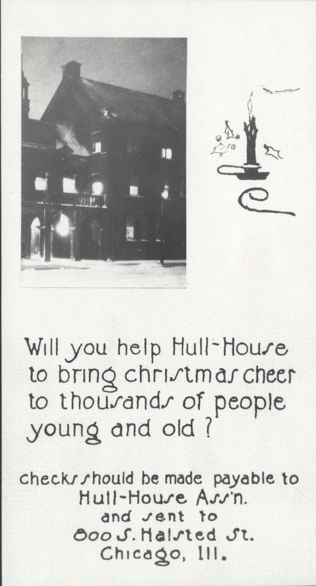 Miniature of Hull-House Christmas fundraising appeal