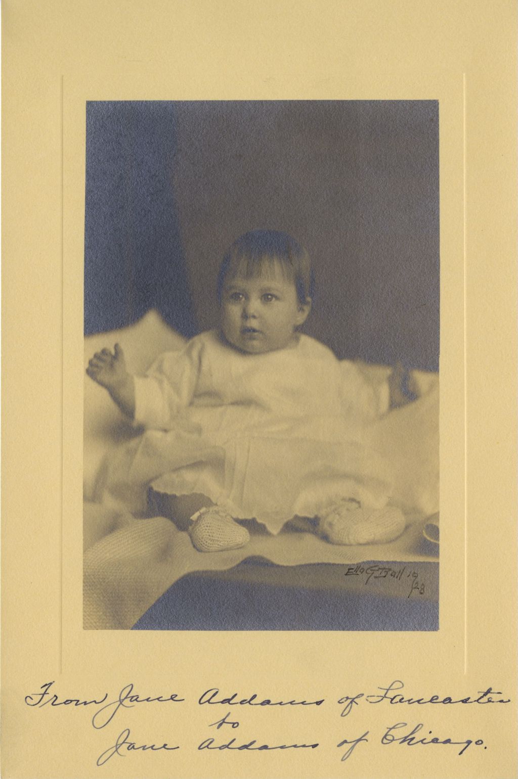 Photographic portrait of baby girl named after Jane Addams