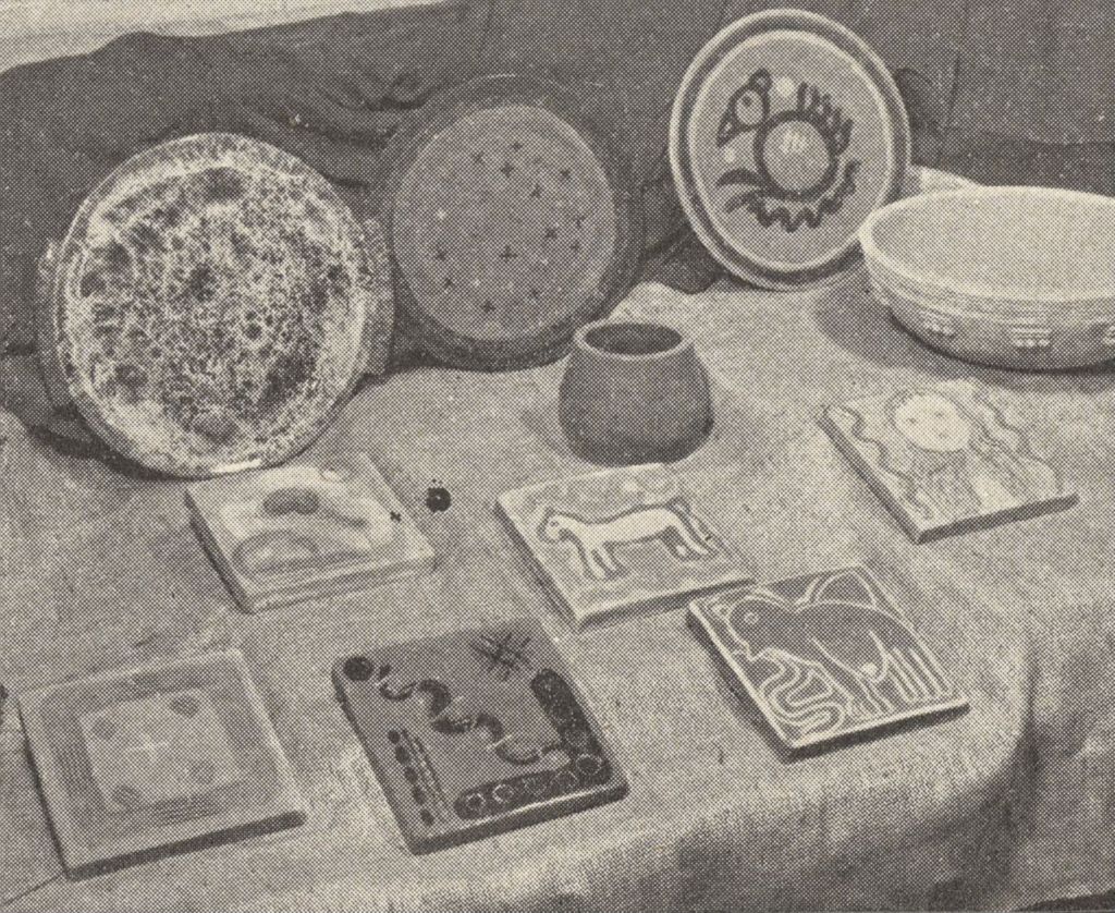Miniature of Decorated ceramic pieces by WPA artist Louise Pain