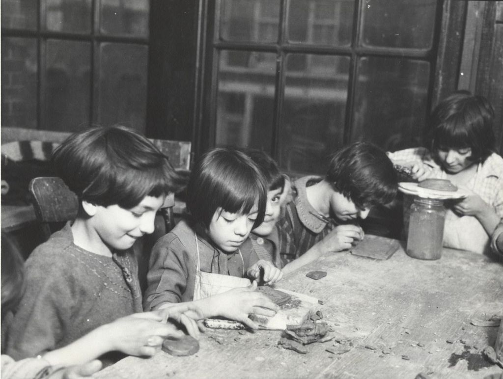 Miniature of Girls in ceramics class