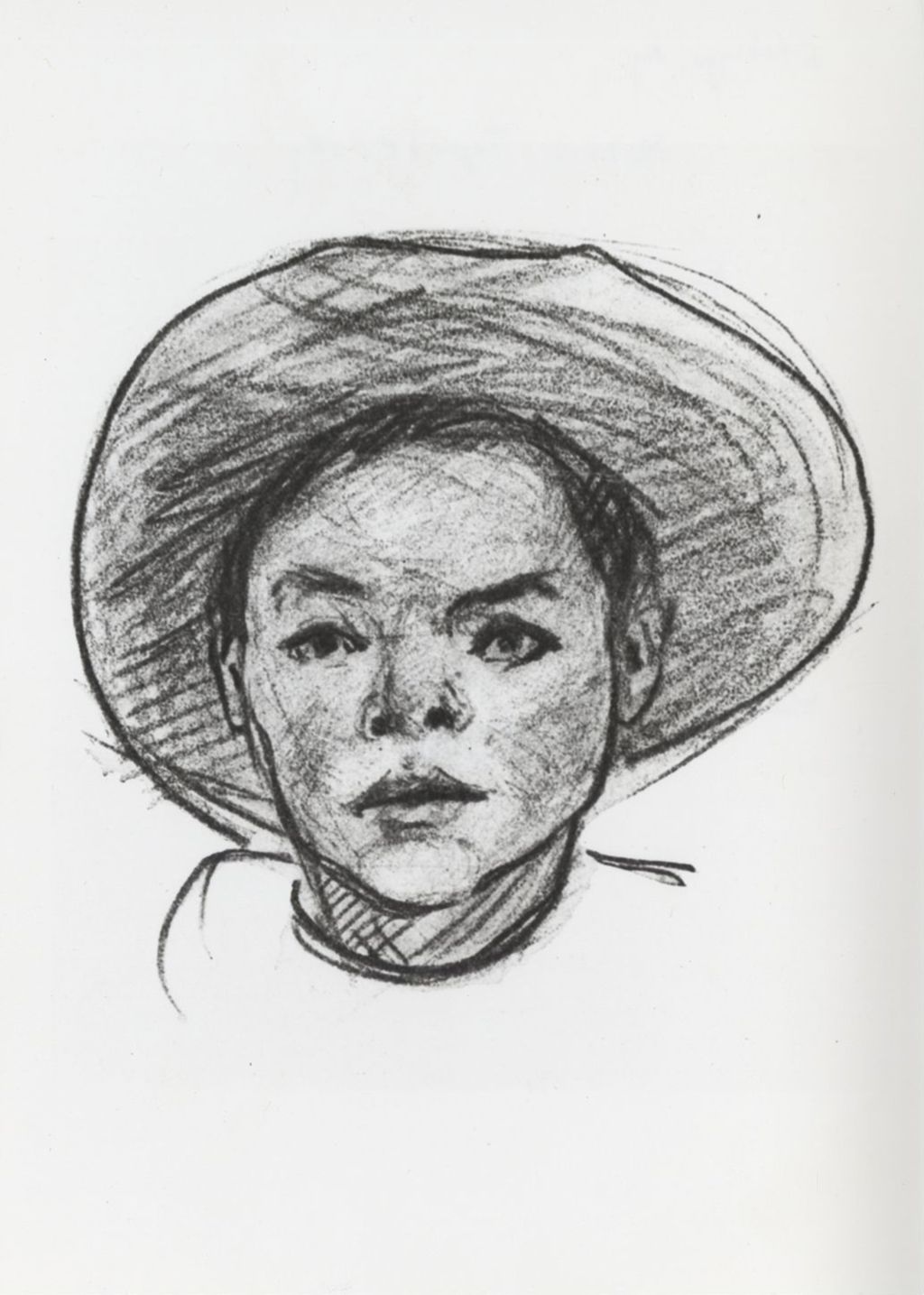Etching by Morris Topchevsky of Mexican Boy