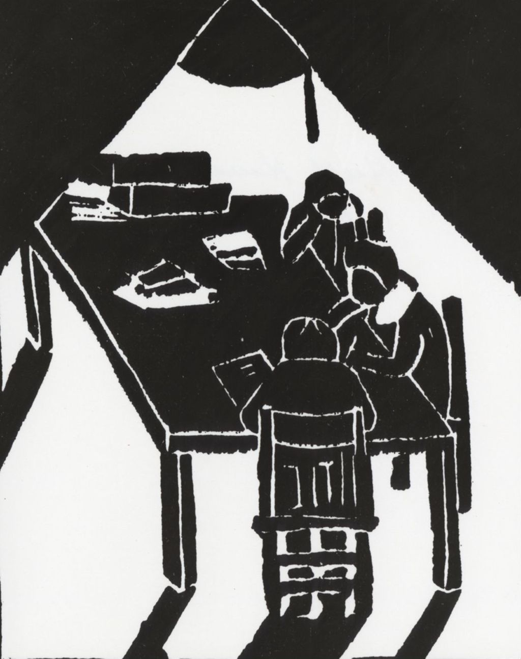 Miniature of Ernest Fauzio drawing "Writing"