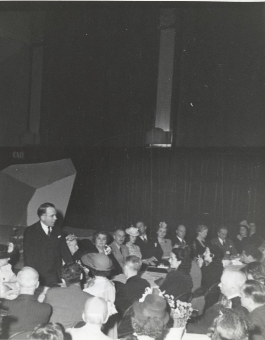 Miniature of Wayne McMillen addresses attendees at 1941 Hull-House Annual Dinner