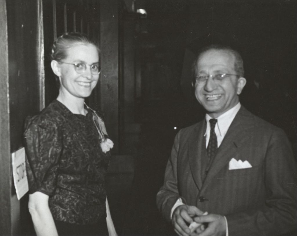 Emily Edwards and Charles Schwartz at 1941 Hull-House Annual Dinner