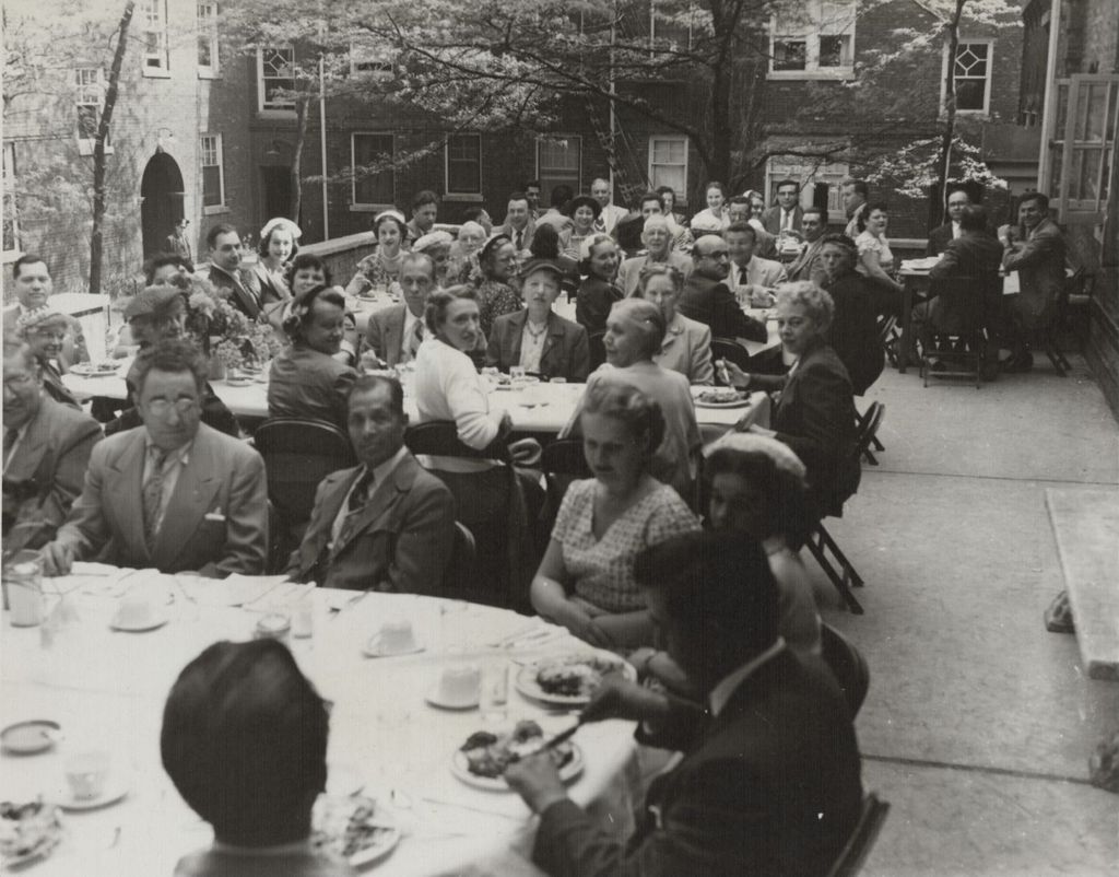 Group dinner on Residents Dining Hall terrace