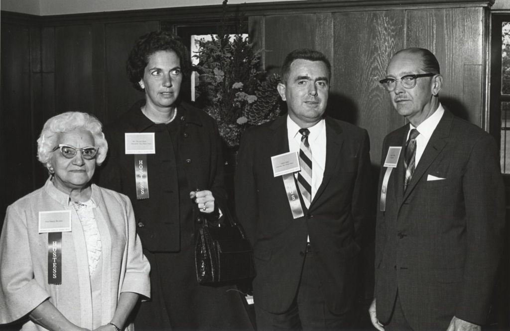 Frances Molinaro, Muriel Smith, Robert T. Adams, and Dr. David Dodds Henry at the Hull-House 80th Anniversary celebration