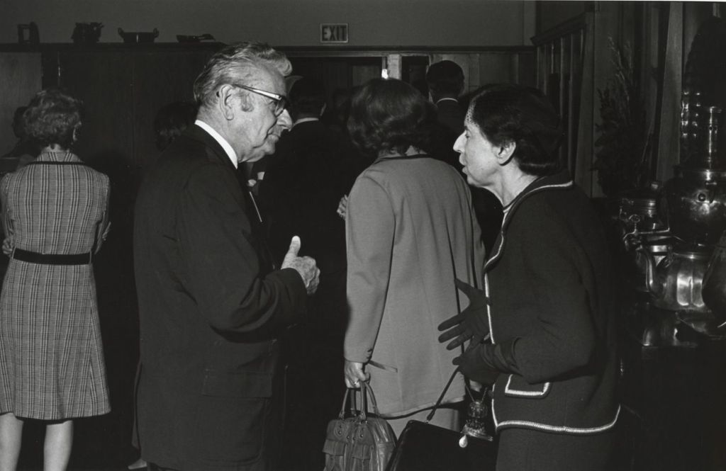 Russell W. Ballard and unidentified woman at Hull-House 80th Anniversary celebration