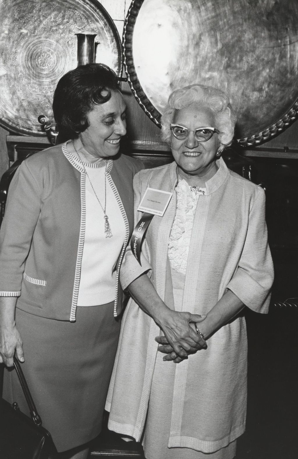 Miniature of Frances Molinaro with her niece at Hull-House 80th Anniversary celebration