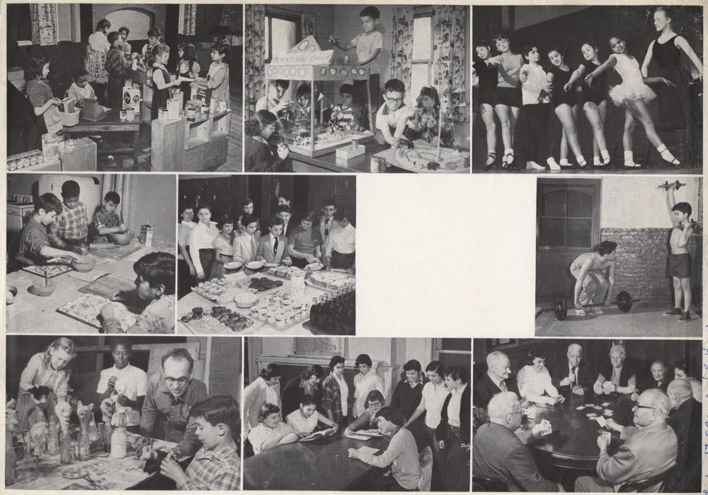 Photographs of Hull-House activities for 1955 Hull-House Annual Report