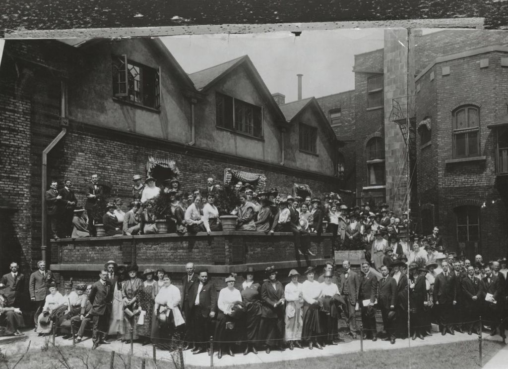 Miniature of Settlement House Conference at Hull-House Courtyard