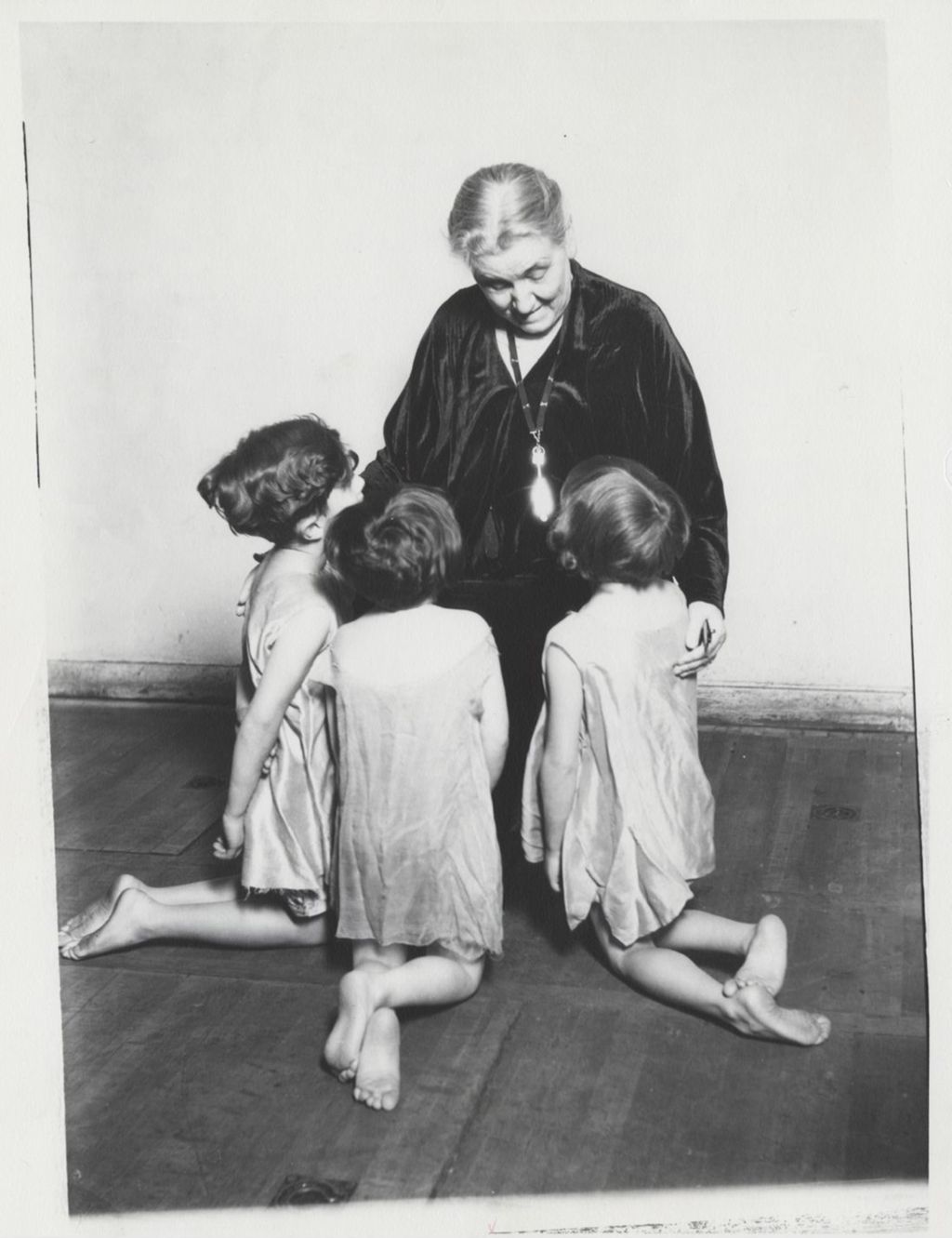 Miniature of Jane Addams with Theatre Children