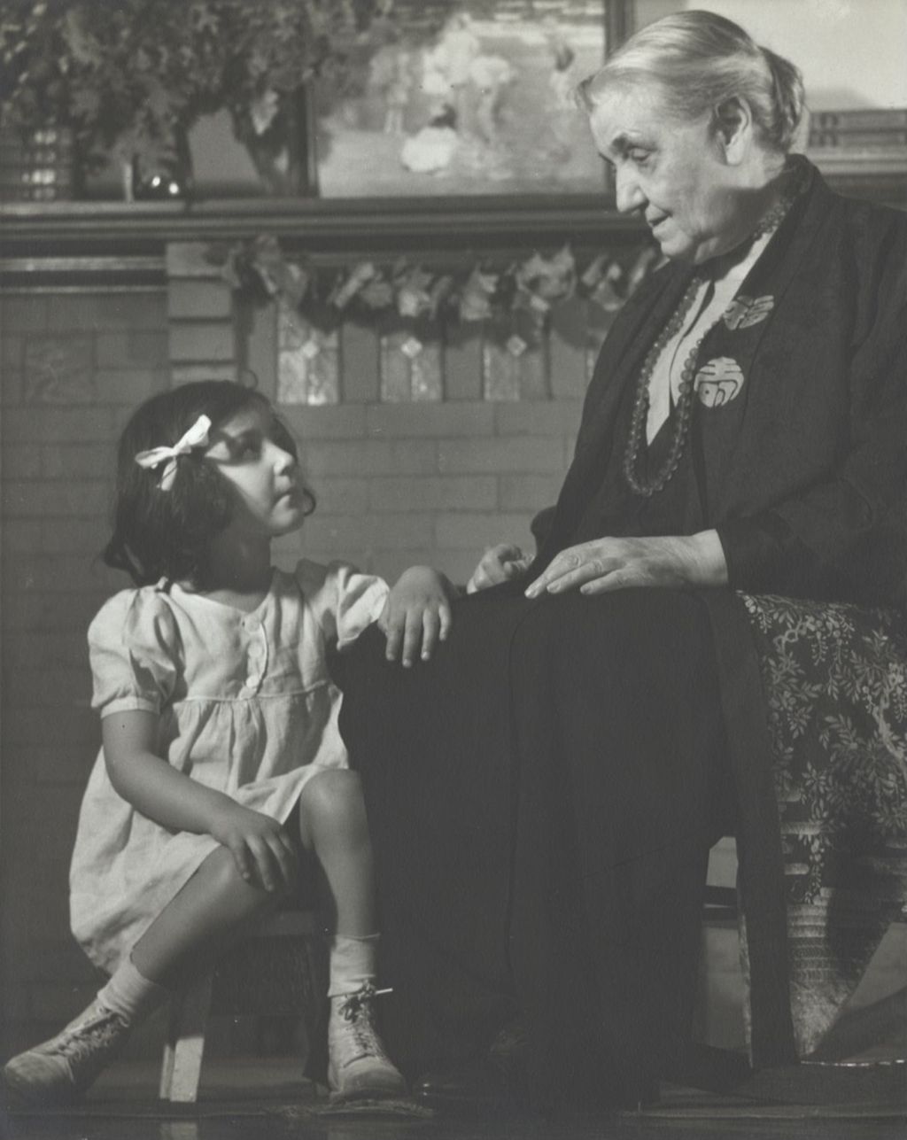 Miniature of Jane Addams with Eleanor Pasquale Cannella