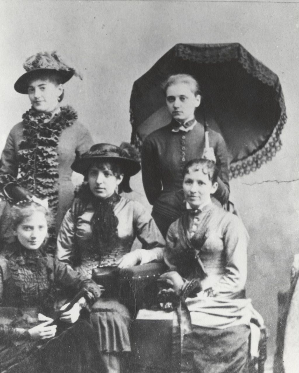 Jane Addams and members of Rockford Female Seminary
