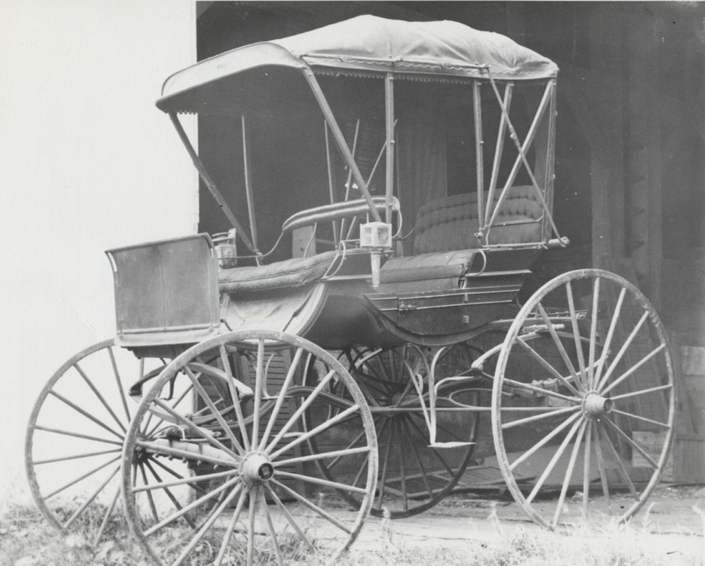 Miniature of Buggy that John Addams' used to travel to the Lincoln-Douglas debates