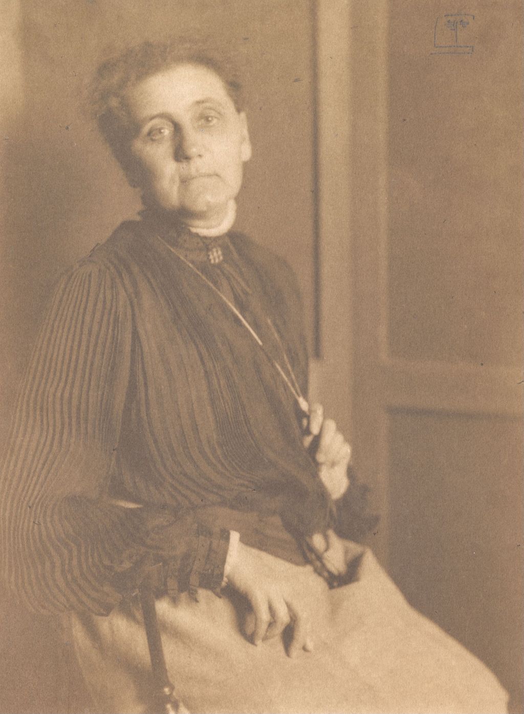 Portrait of seated Jane Addams, c. 1910