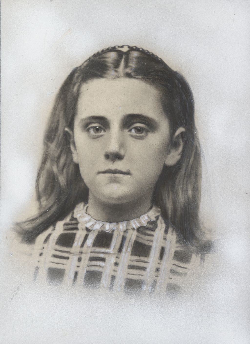 Miniature of Retouched copy of a portrait of Jane Addams at age 8