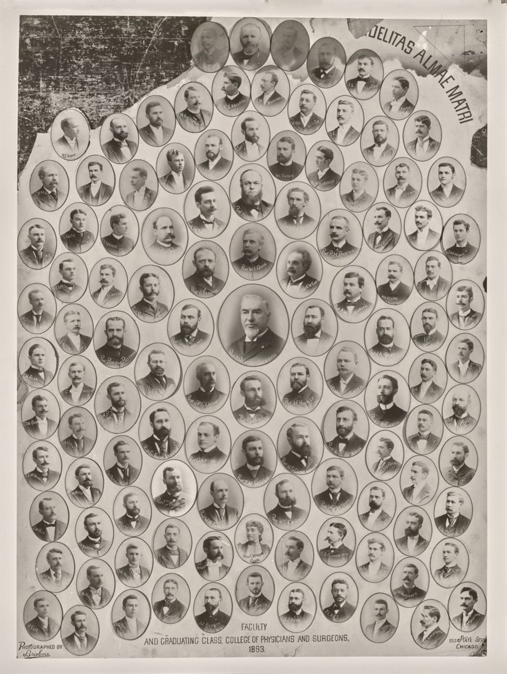 Miniature of 1893 graduating class, University of Illinois College of Medicine
