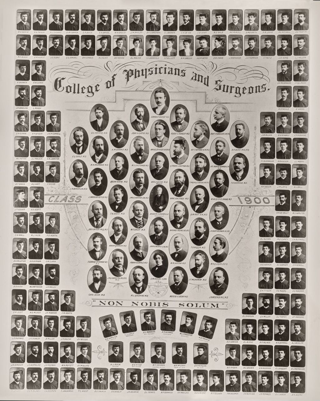 Miniature of 1900 graduating class, University of Illinois College of Medicine