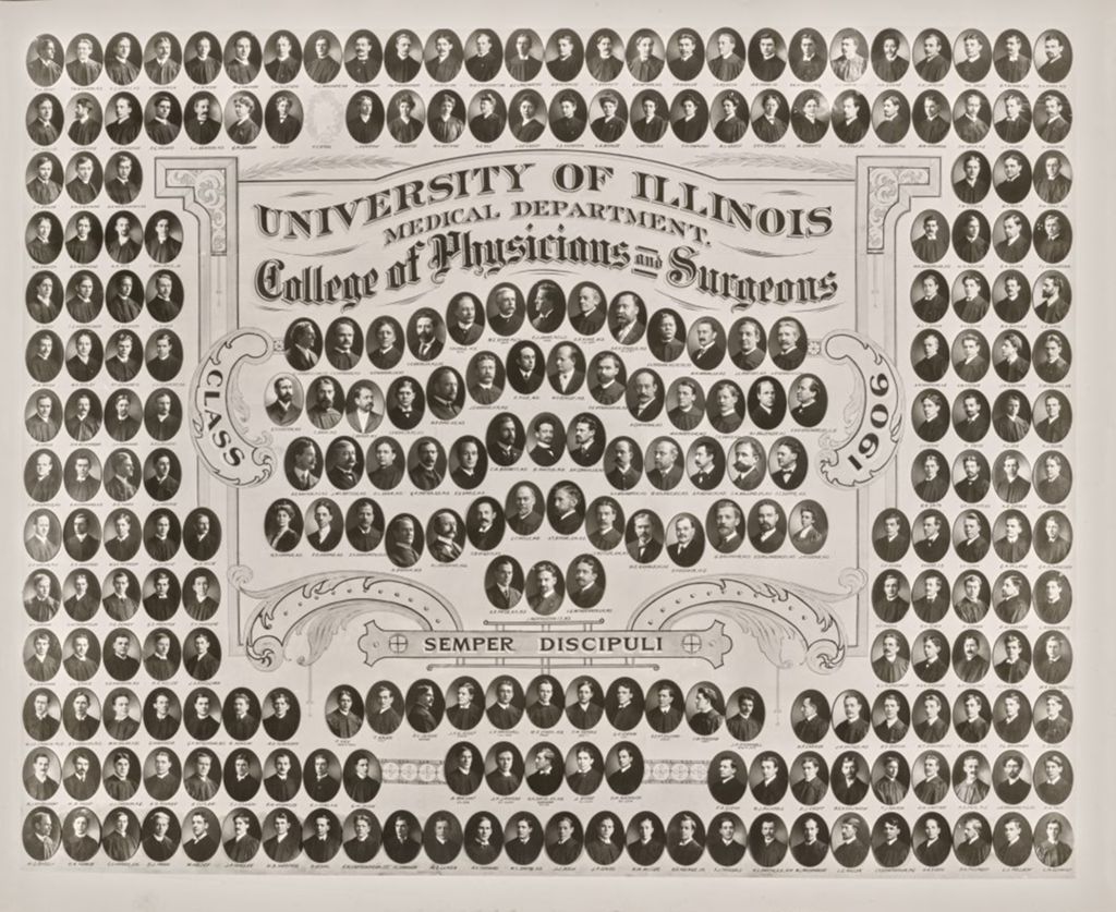 Miniature of 1906 graduating class, University of Illinois College of Medicine