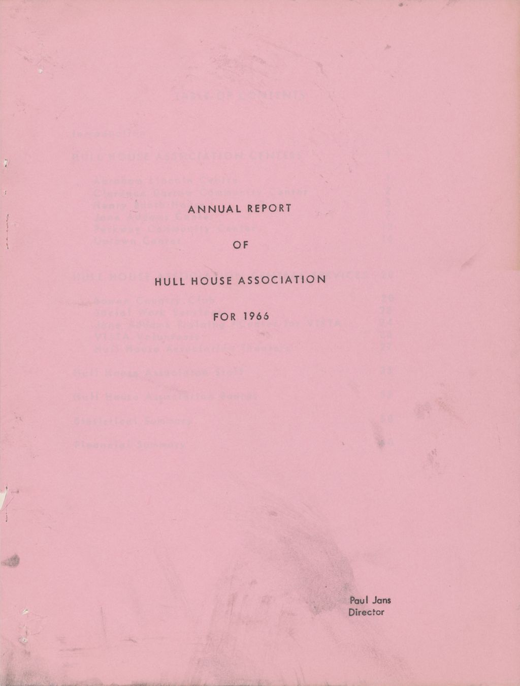 Hull House Association, Annual Report, 1966