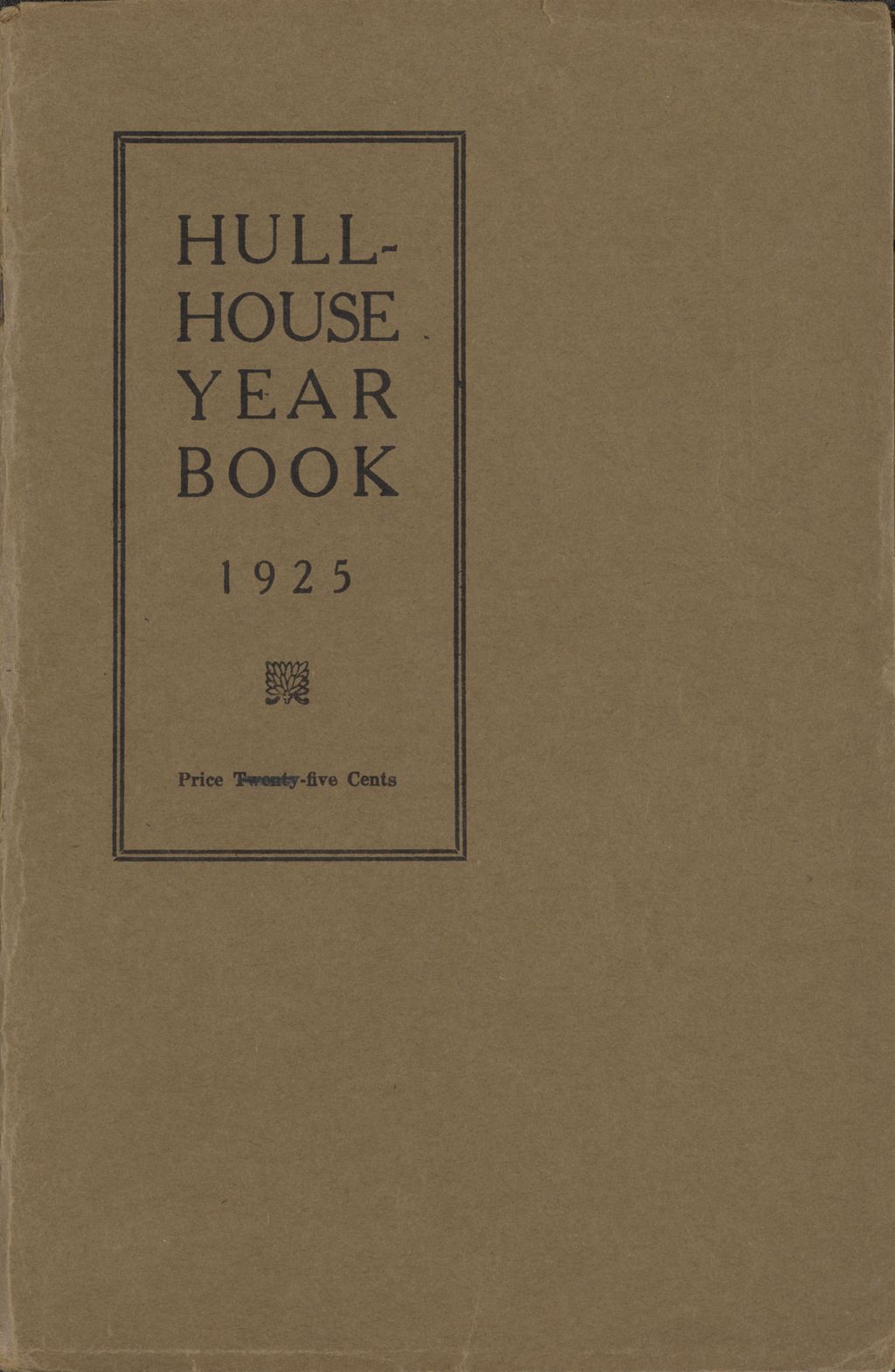 Miniature of Hull-House Year Book, 1925