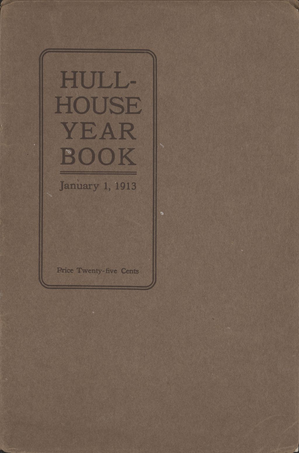 Miniature of Hull-House Year Book, 1913