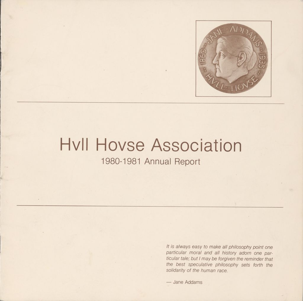 Miniature of Hull House Association, Annual Report, 1980-1981