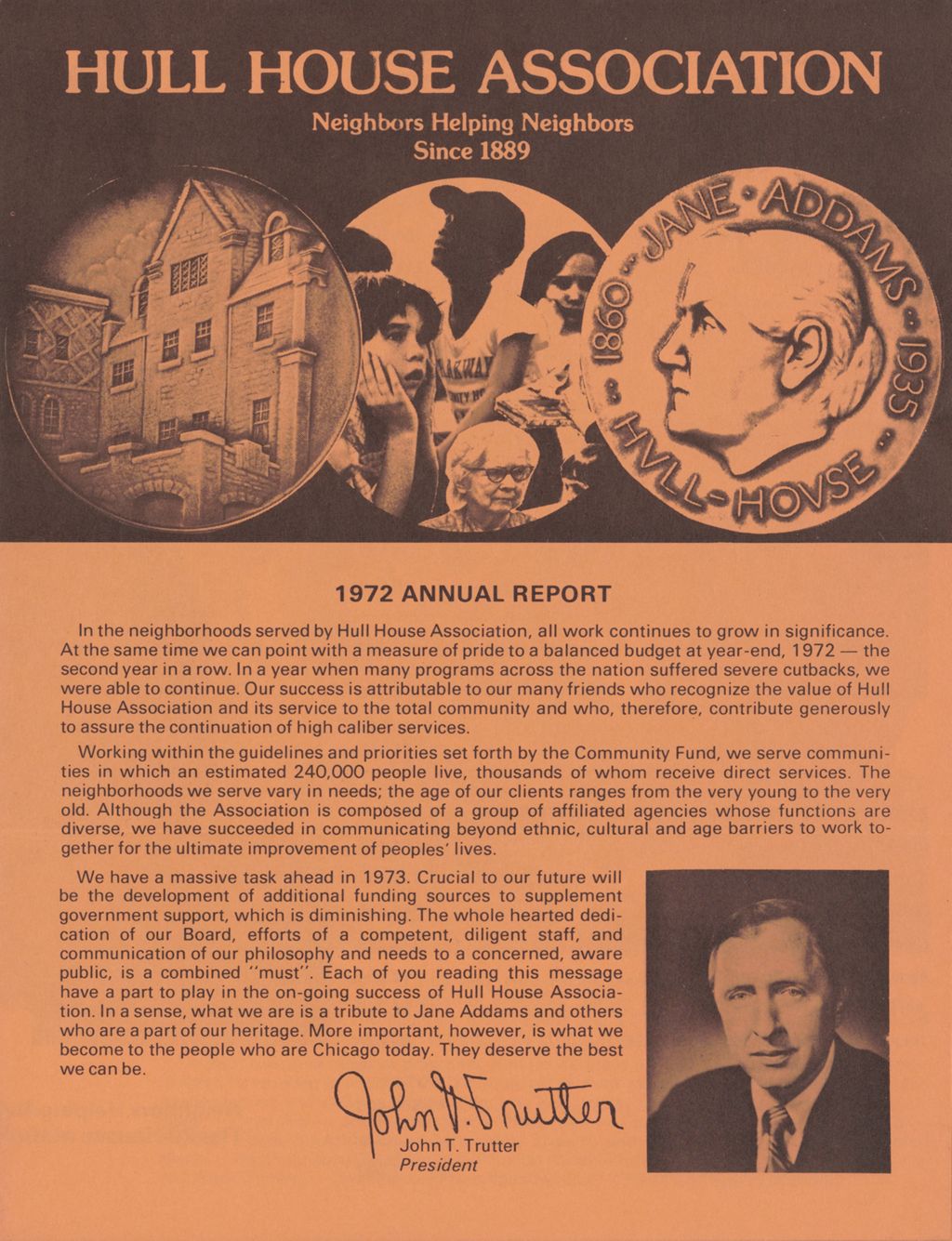 Miniature of Hull House Association, Annual Report, 1972