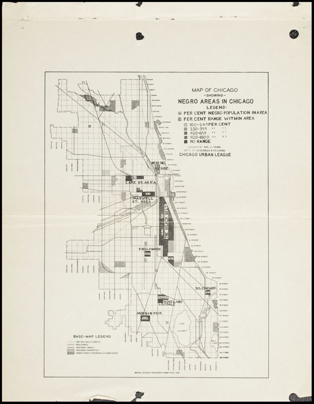 Miniature of Chicago Urban League report, 1932 (Folder I-10)