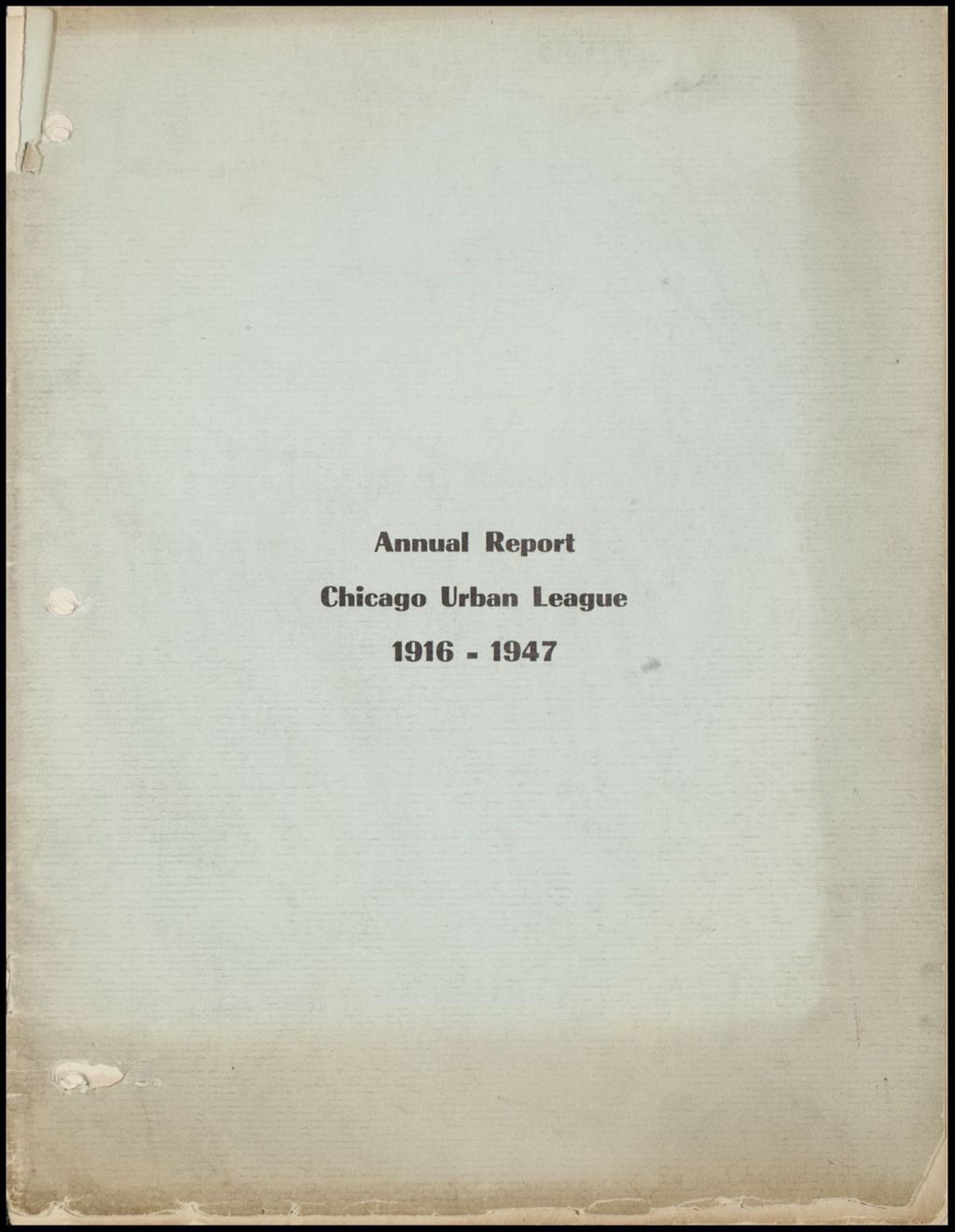 Miniature of Chicago Urban League report, 1947 (Folder I-19)