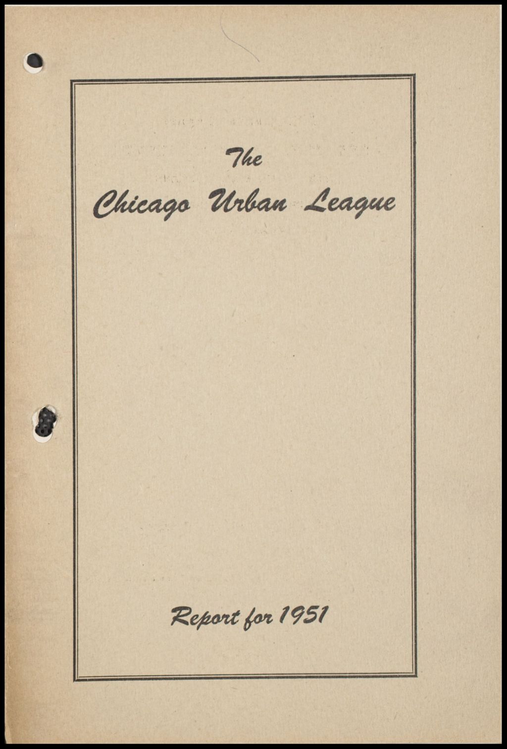Miniature of Chicago Urban League report, 1951 (Folder I-23)