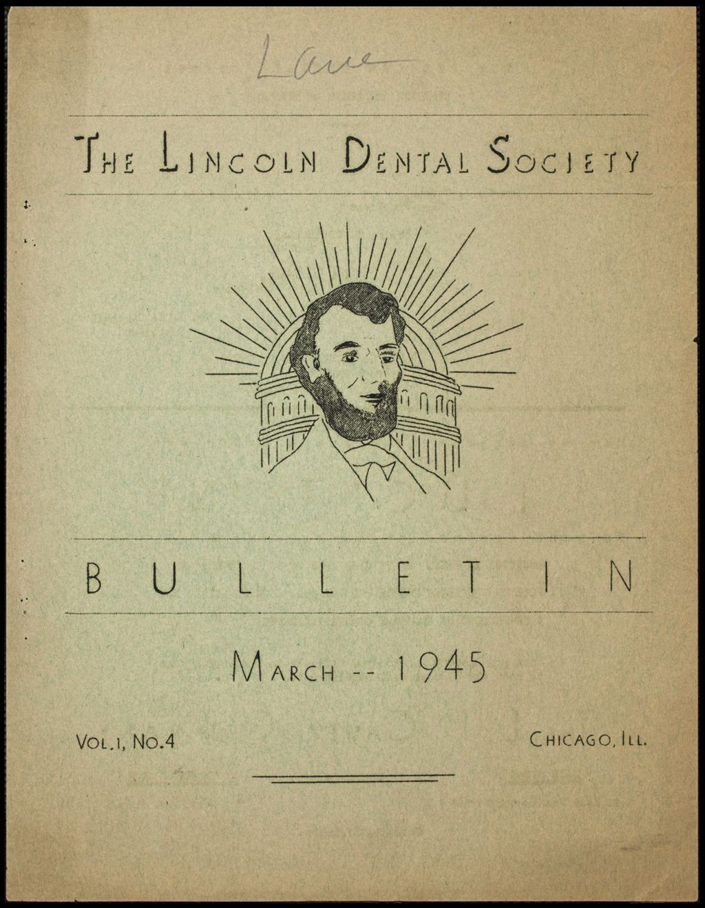Miniature of Lincoln Dental Society, 1945 (Folder I-2646)