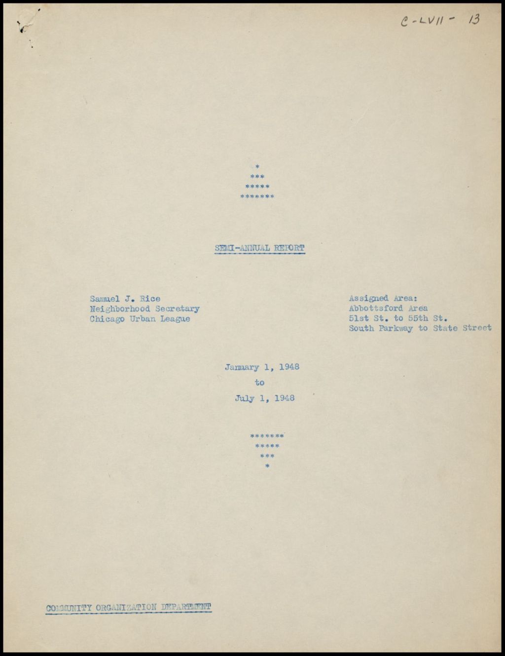 Miniature of Abbottsford Council reports, 1948-1954 (Folder I-2673)