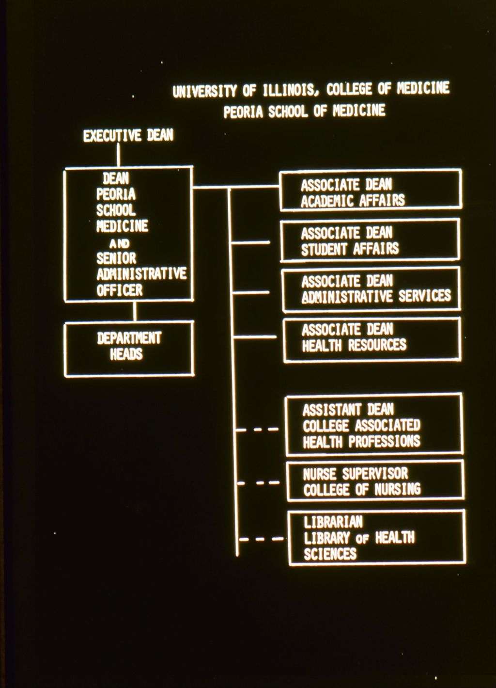 Miniature of Peoria School of Medicine organizational chart