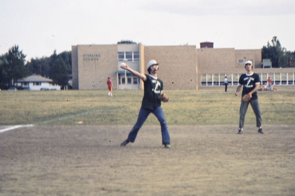 Miniature of Playing softball