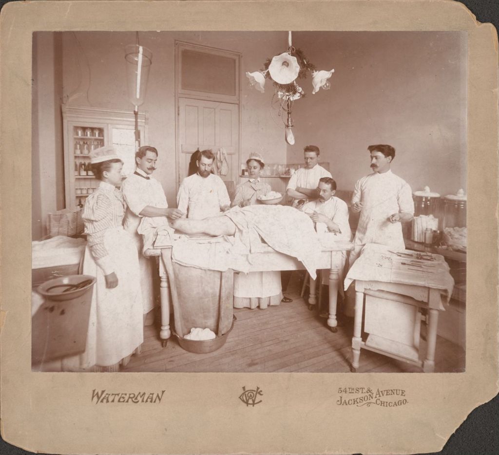 Miniature of Cook County Hospital operating room, F.A. Besley, M.D., et al,