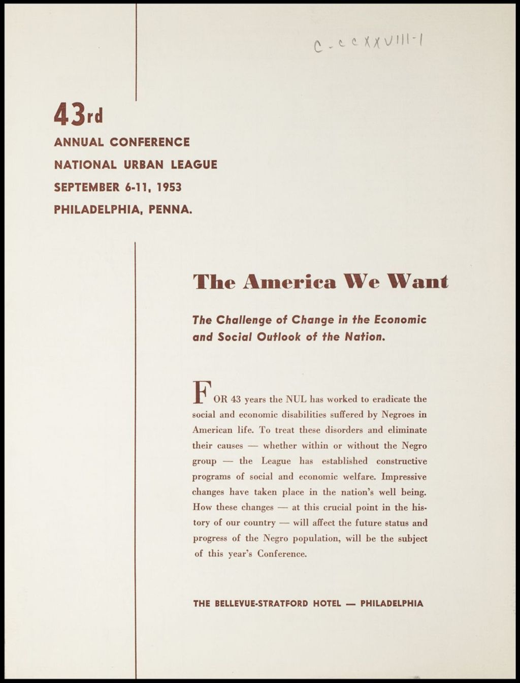 Miniature of Reports and memoranda, 1953 (Folder I-3292)